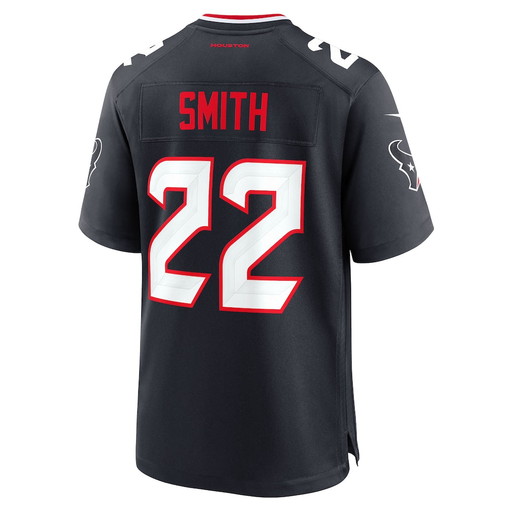 Pouc H.Texans #22 Jaylin Smith Navy Team Game Jersey