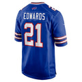 Pouc B.Bills #21 Mike Edwards Royal Game Jersey
