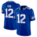 Pouc #12 12th Fan Player S.Seahawks Royal Vapor F.U.S.E. Limited Stitched Jerseys