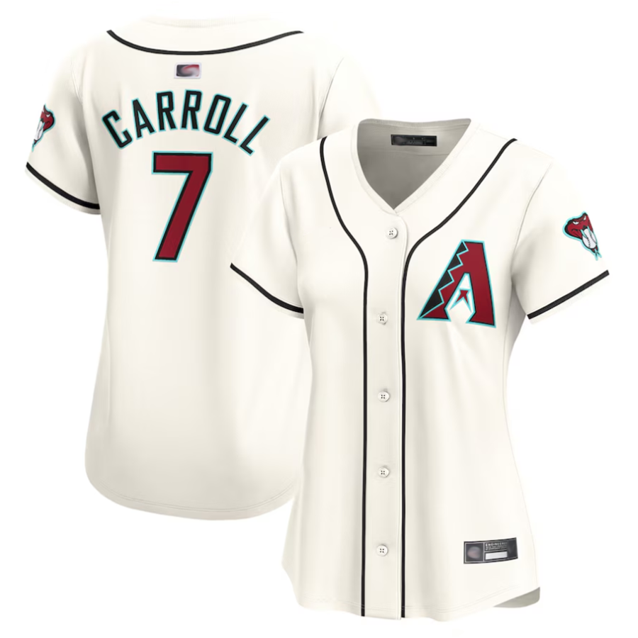 Pouc A.Diamondbacks #7 Corbin Carroll Player Cream Home Limited Personalized Stitched Jerseys