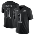 Pouc P.Eagles #1 Jalen Hurts Player Black Limited 2026 Salute to Service Home Game Stitched Jerseys