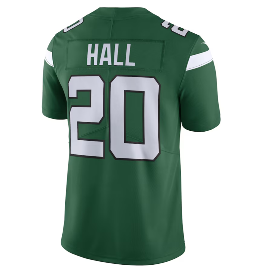 Pouc #20 Breece Hall Player NY.Jets Gotham Green Vapor Untouchable Limited Stitched Jersey