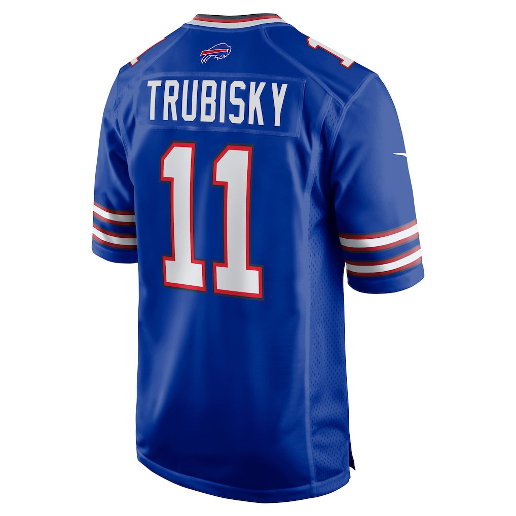 Pouc B.Bills #11 Mitchell Trubisky Royal Game Jersey