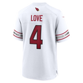 Pouc A.Cardinals #4 Jeremiyah Love White Game Player Stitched Jerseys