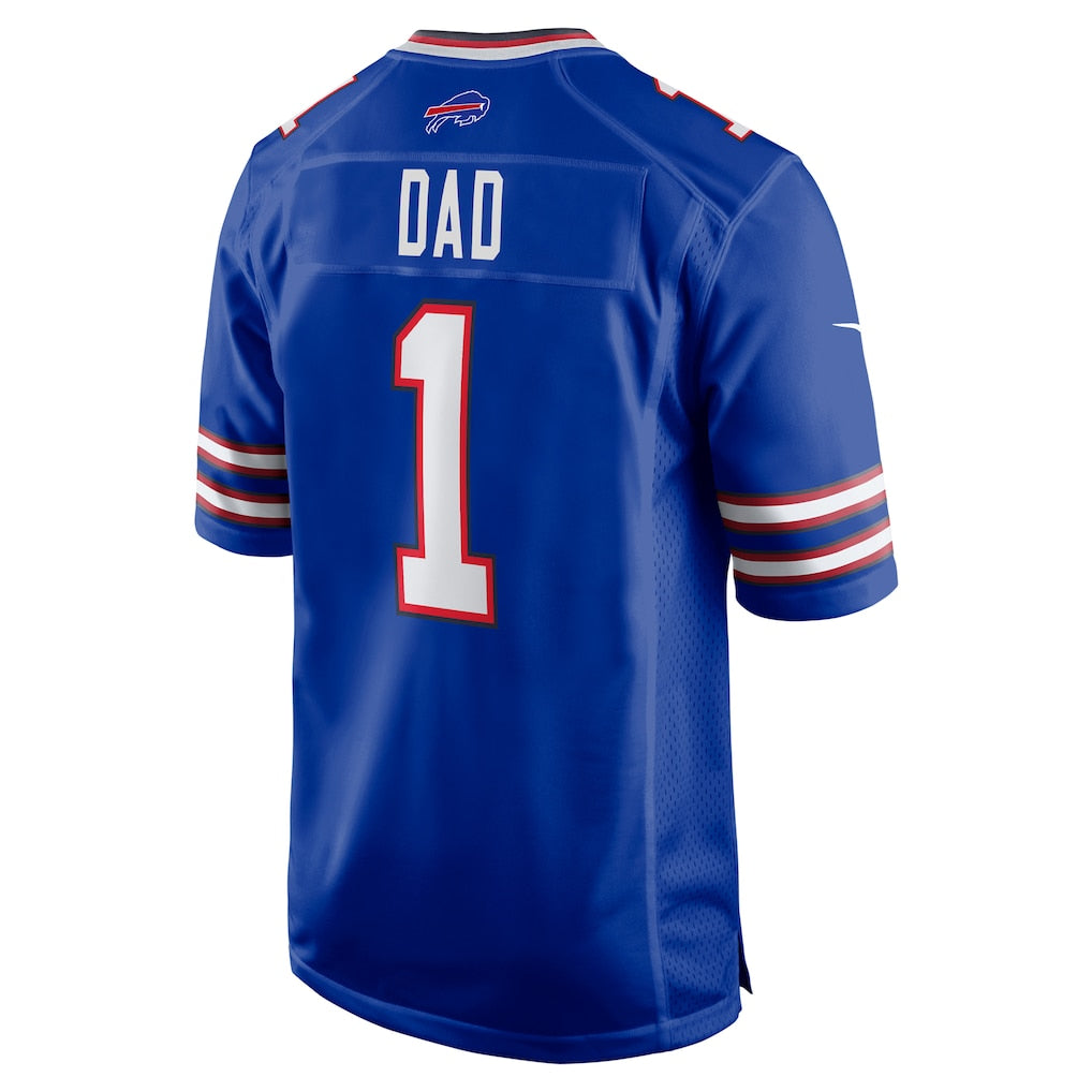Pouc B.Bills #1 Dad Royal Game Jersey