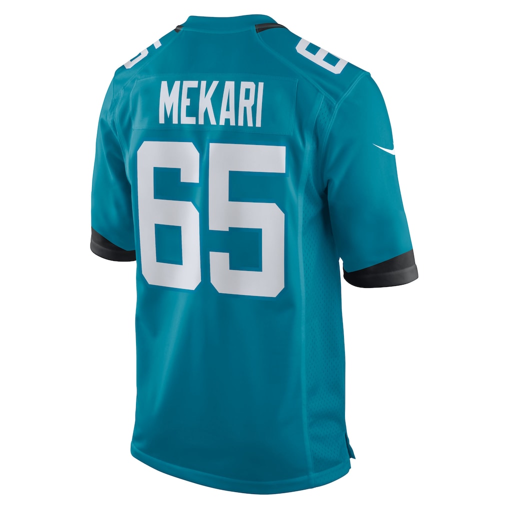 Pouc J.Jaguars #65 Patrick Mekari Teal Team Game Jersey