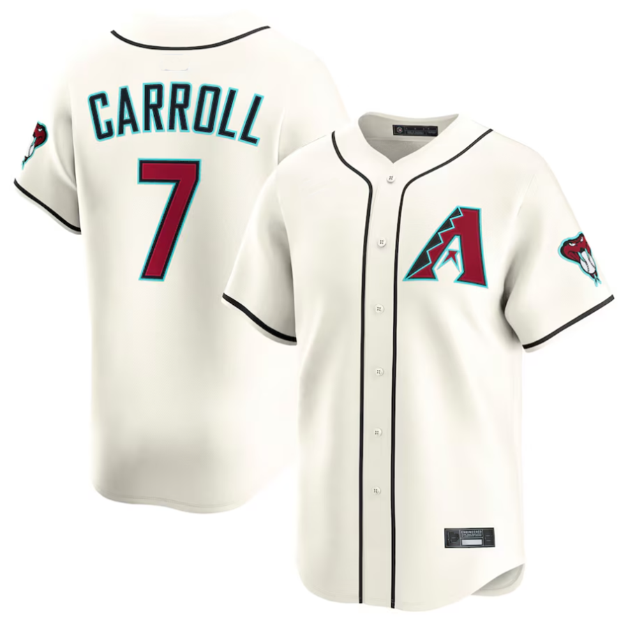 Pouc A.Diamondbacks #7 Corbin Carroll Player Cream Limited American Personalized Stitched Jerseys
