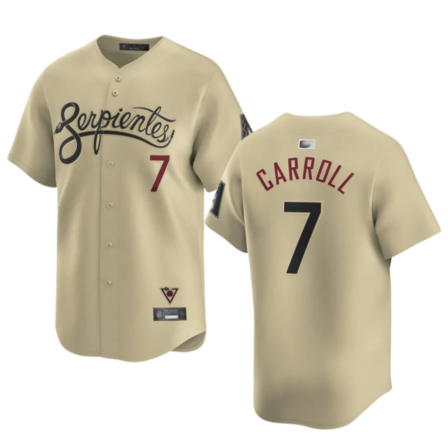 Pouc A.Diamondbacks #7 Corbin Carroll Player Gold Home Limited Personalized Stitched Jerseys