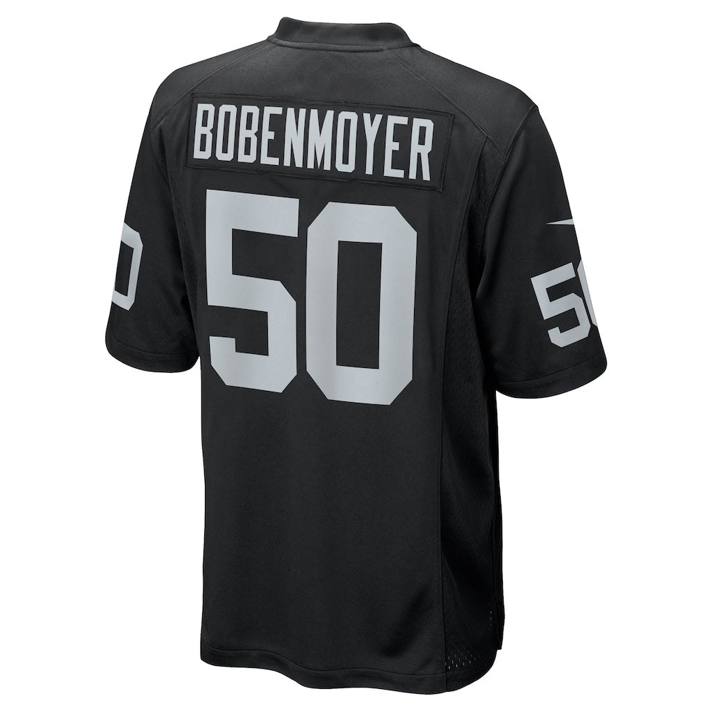 Pouc LV.Raiders #50 Jacob Bobenmoyer Black Game Player Jersey