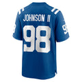 Pouc IN.Colts #98 Eric Johnson II Royal Team Game Jersey