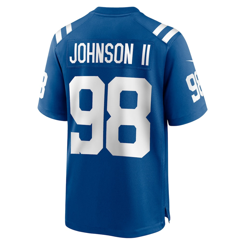 Pouc IN.Colts #98 Eric Johnson II Royal Team Game Jersey