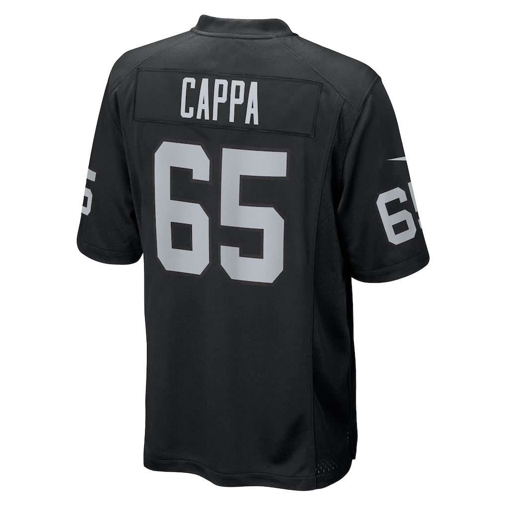 Pouc LV.Raiders #65 Alex Cappa Black Team Game Jersey