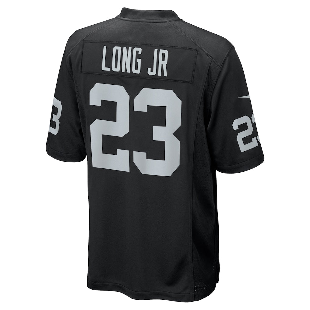 Pouc LV.Raiders #23 David Long Jr. Black Team Game Jersey