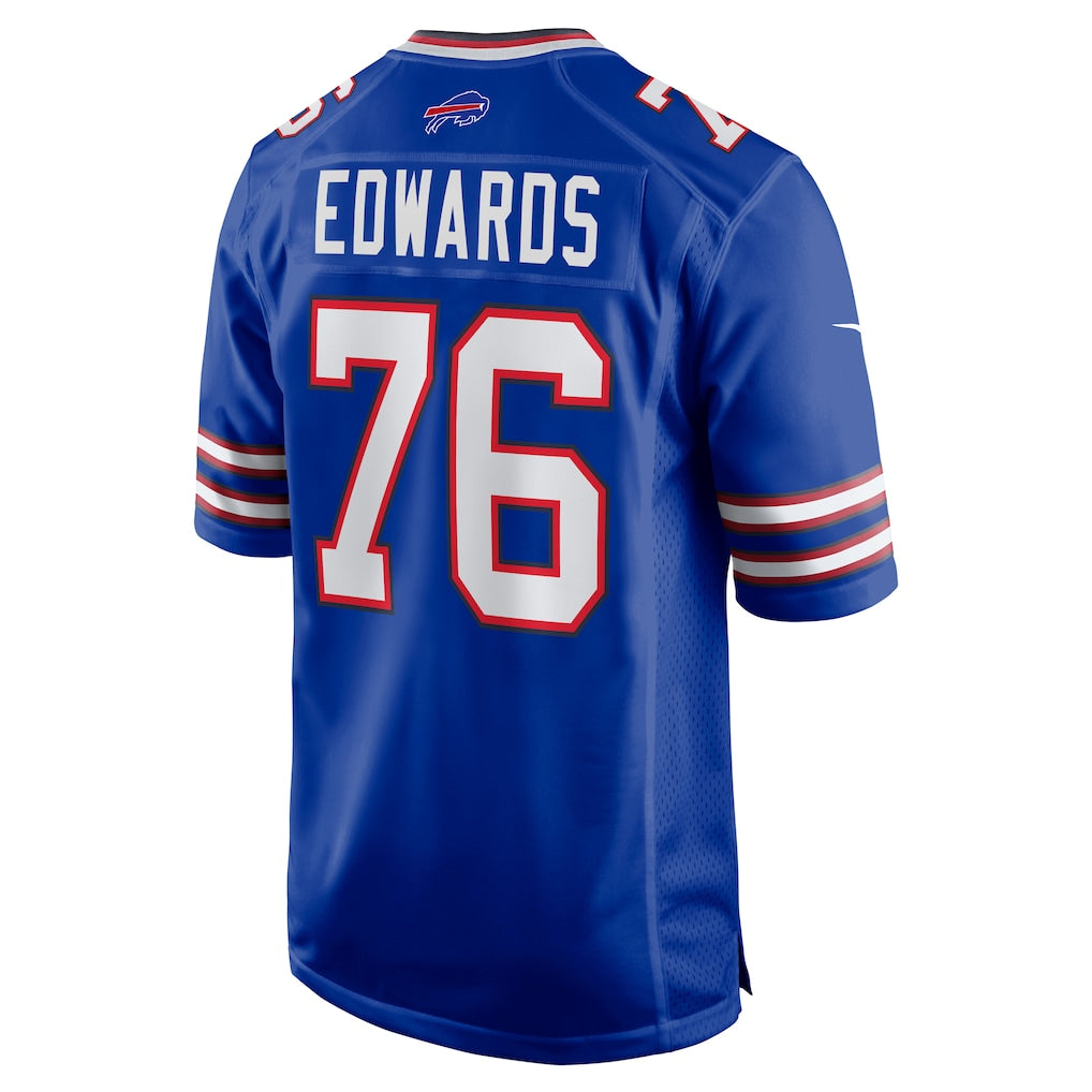 Pouc B.Bills #76 David Edwards Royal Team Game Jersey