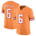 Pouc #6 Baker Mayfield Player TB.Buccaneers Orange Vapor F.U.S.E. Limited Stitched Jerseys