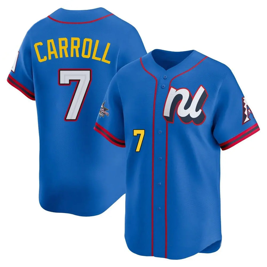 Pouc A.Diamondbacks #7 Corbin Carroll Player Blue All-Star Edition Limited Personalized Stitched Jerseys