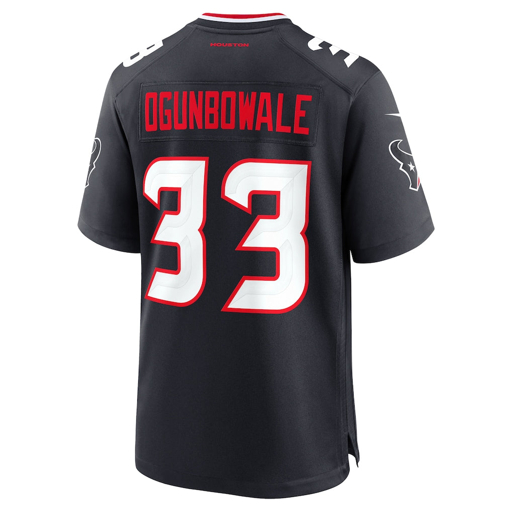 Pouc H.Texans #33 Dare Ogunbowale Navy Team Game Jersey