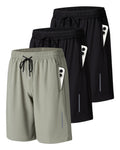 JWJ Mens Athletic Gym Workout Shorts Lightweight Quick Dry Running Basketball Shorts with Zipper Pockets