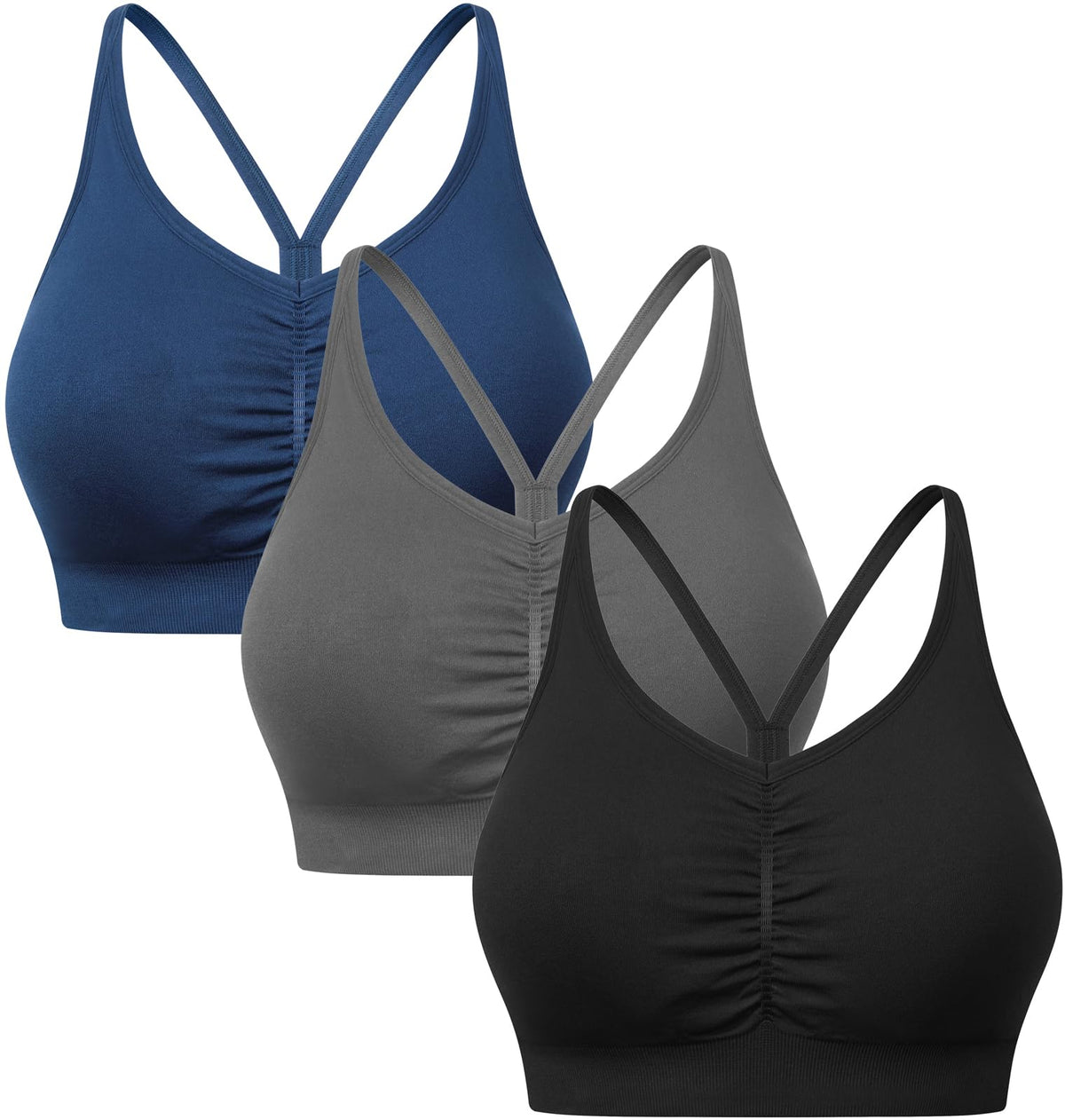 GXXGE Y Back Sports Bras for Women High Impact Spaghetti Thin Strap Fitness Gym Activewear Workout Yoga Bra