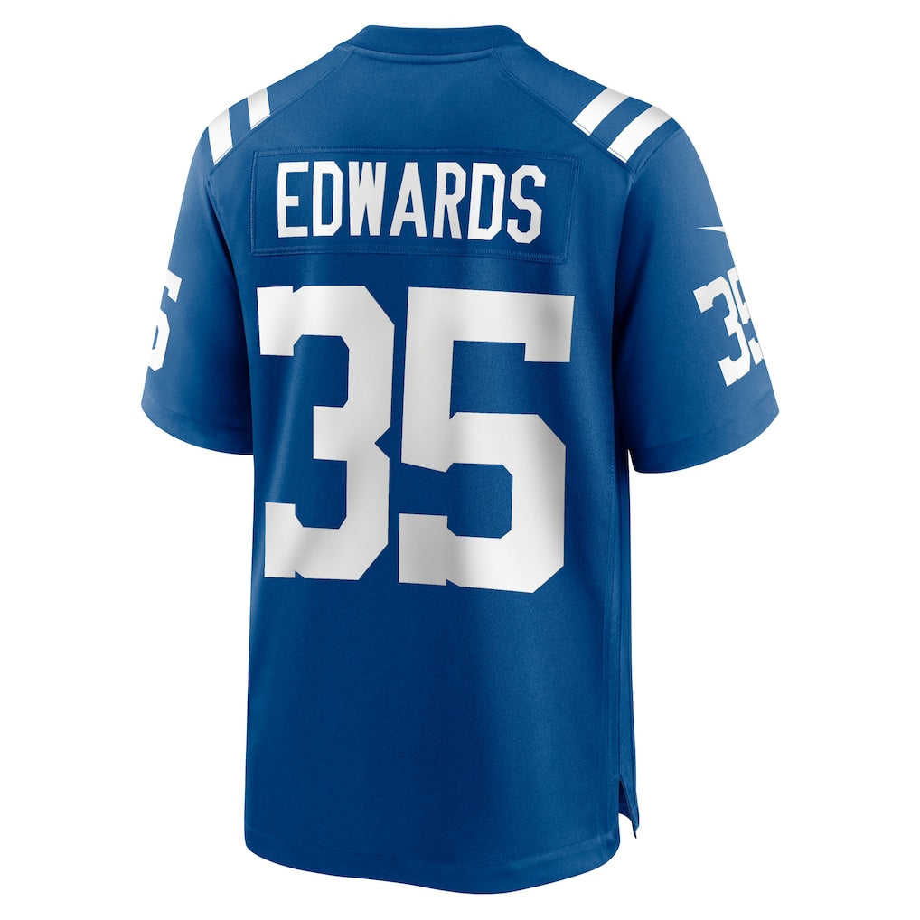 Pouc IN.Colts #35 Johnathan Edwards Royal Team Game Jersey