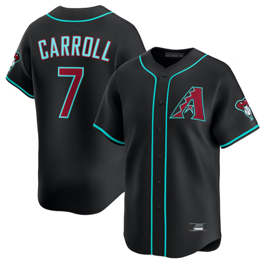 Pouc A.Diamondbacks #7 Corbin Carroll Player Black Limited American Personalized Stitched Jerseys