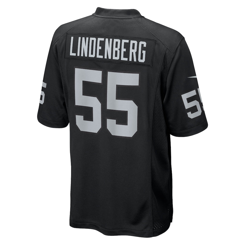 Pouc LV.Raiders #55 Cody Lindenberg Black Team Game Jersey