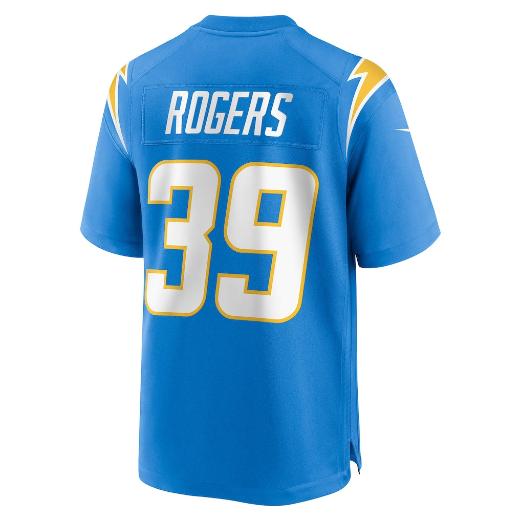 Pouc LA.Chargers #39 Eric Rogers Powder Blue Team Game Jersey