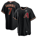 Pouc A.Diamondbacks #7 Corbin Carroll Player Black World Series Replica Personalized Stitched Jerseys