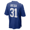 Pouc NY.Giants #31 Matt Breida Royal Game Jersey