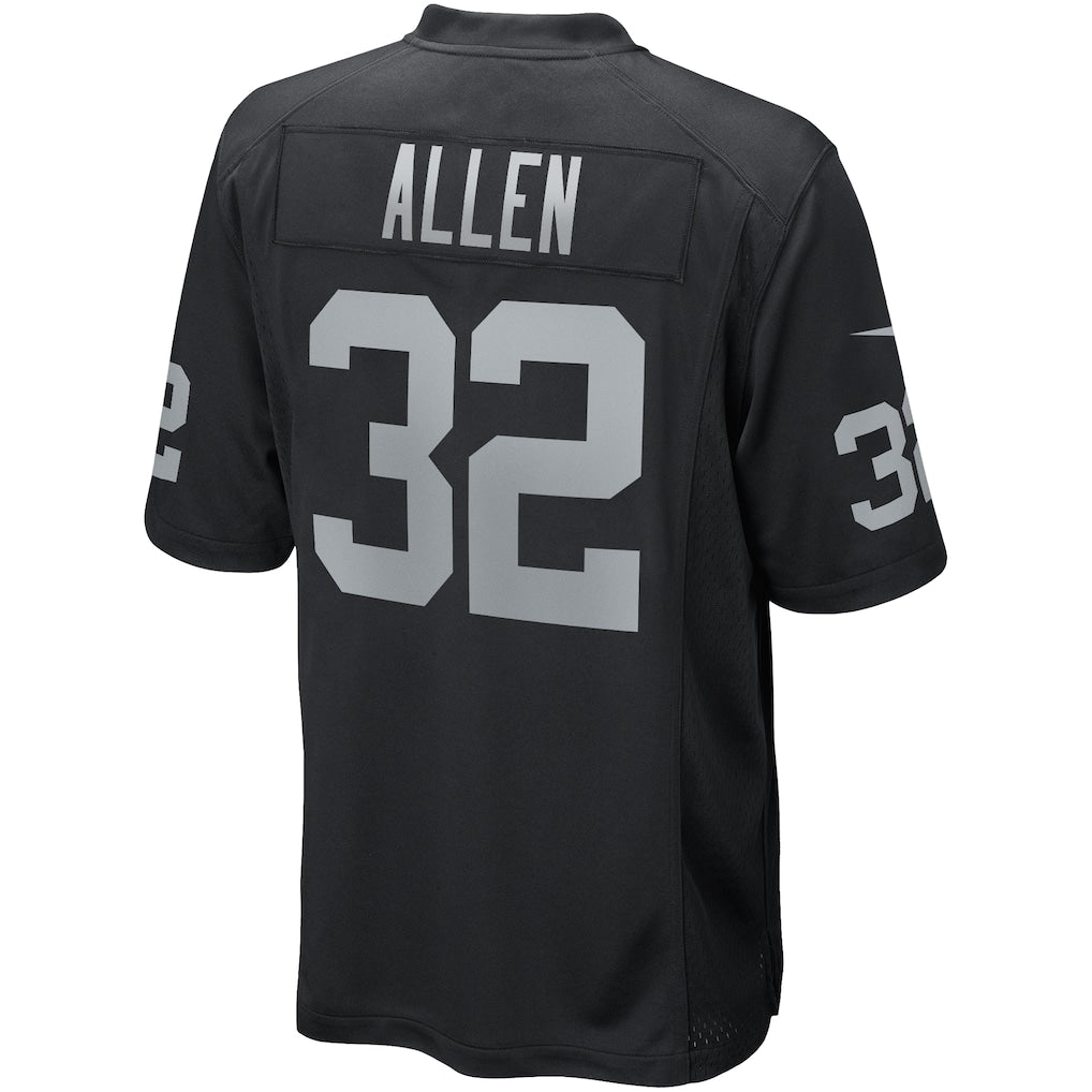 Pouc LV.Raiders #32 Marcus Allen Black Game Retired Player Jersey