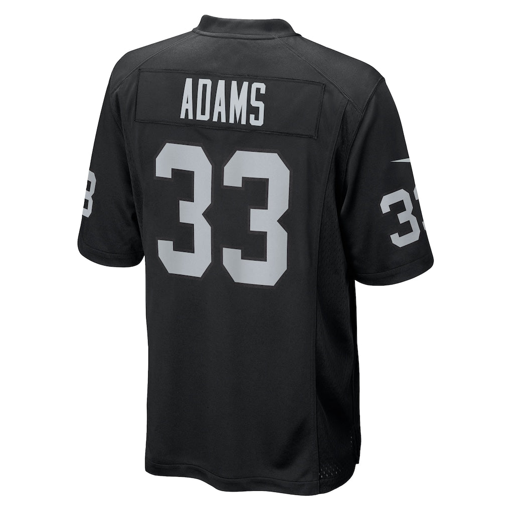 Pouc LV.Raiders #33 Jamal Adams Black Team Game Jersey