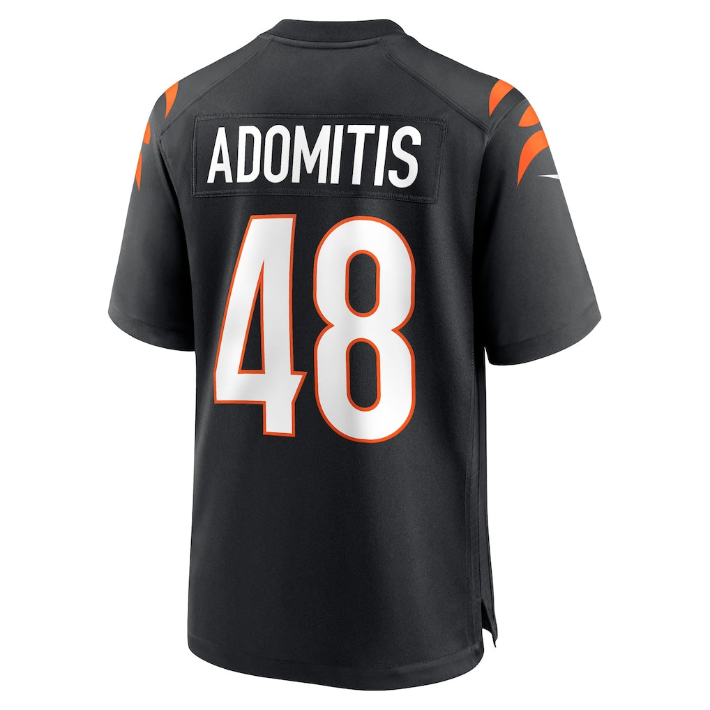 Pouc C.Bengals #48 Cal Adomitis Black Player Game Jersey