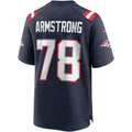 Pouc NE.Patriots #78 Bruce Armstrong Navy Game Retired Player Jersey