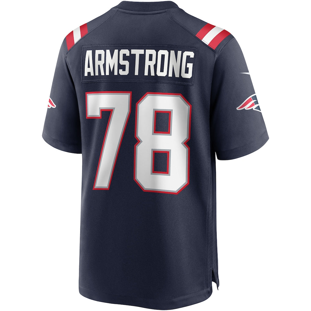 Pouc NE.Patriots #78 Bruce Armstrong Navy Game Retired Player Jersey