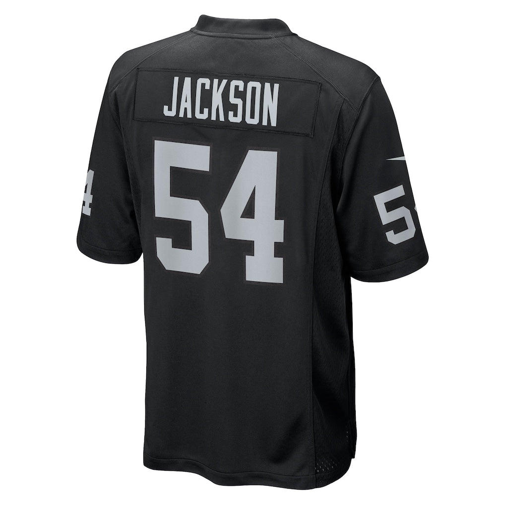 Pouc LV.Raiders #54 Brennan Jackson Black Team Game Jersey