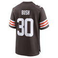 Pouc C.Browns #30 Devin Bush Brown Game Jersey