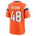 Pouc D.Broncos #48 Mitchell Fraboni Orange Team Game Jersey