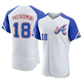 Pouc A.Braves #18 Mike Yastrzemski player White Authentic City Connect Stitched Jerseys