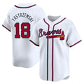 Pouc A.Braves #18 Mike Yastrzemski player White Limited Home Stitched Jerseys