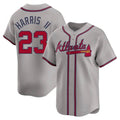 Pouc A.Braves #23 Michael Harris II player Gray Limited Away Stitched Jerseys