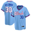 Pouc A.Braves #30 Drake Baldwin player Blue 2026 City Connect Stadium Stitched Jerseys