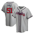 Pouc A.Braves #51 Chris Sale Player Gray City Connect Stitched Jerseys
