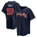 Pouc A.Braves #51 Chris Sale Player Navy City Connect Stitched Jerseys