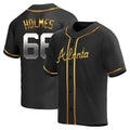 Pouc A.Braves #66 Grant Holmes Player Black&Gold Replica en Alternate Stitched Jerseys