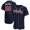 Pouc A.Braves #66 Grant Holmes Player Navy Authentic Alternate Stitched Jerseys