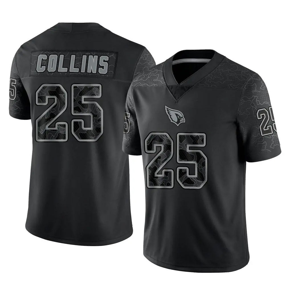 Pouc A.Cardinals #25 Zaven Collins Player Black RFLCTV Limited Home Game Stitched Jerseys