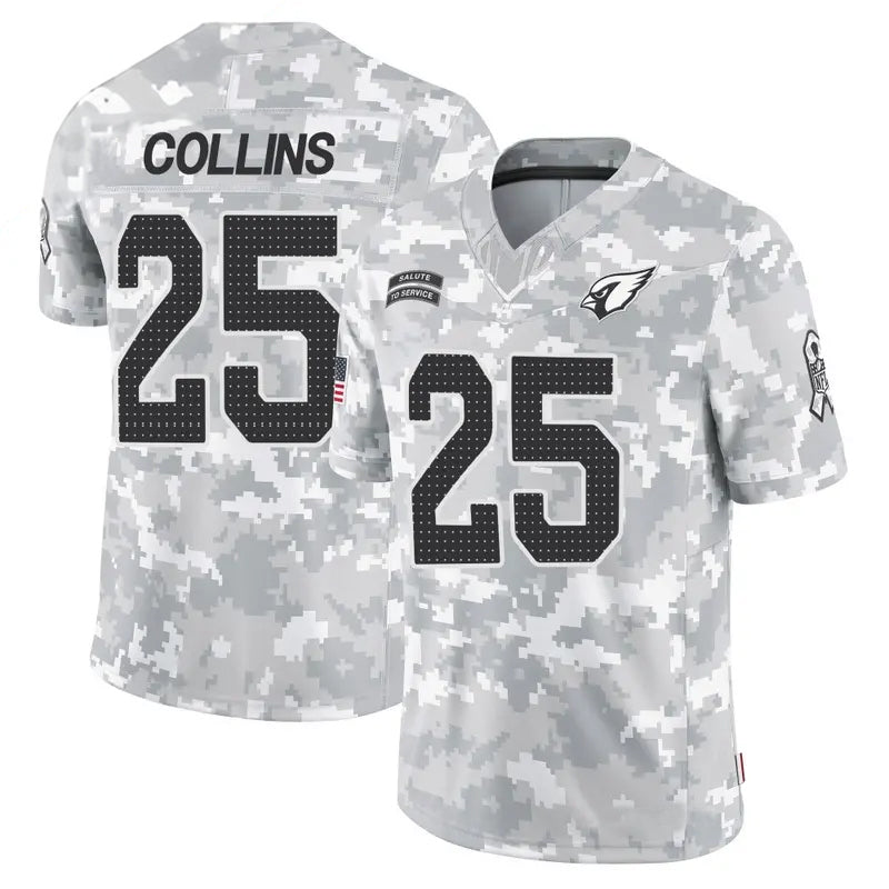 Pouc A.Cardinals #25 Zaven Collins Player Camo Salute to Service Limited Stitched Stitched Jerseys