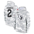 Pouc A.Cardinals #2 Will Johnson Player Camo Salute to Service Hoodies Stitched Jerseys