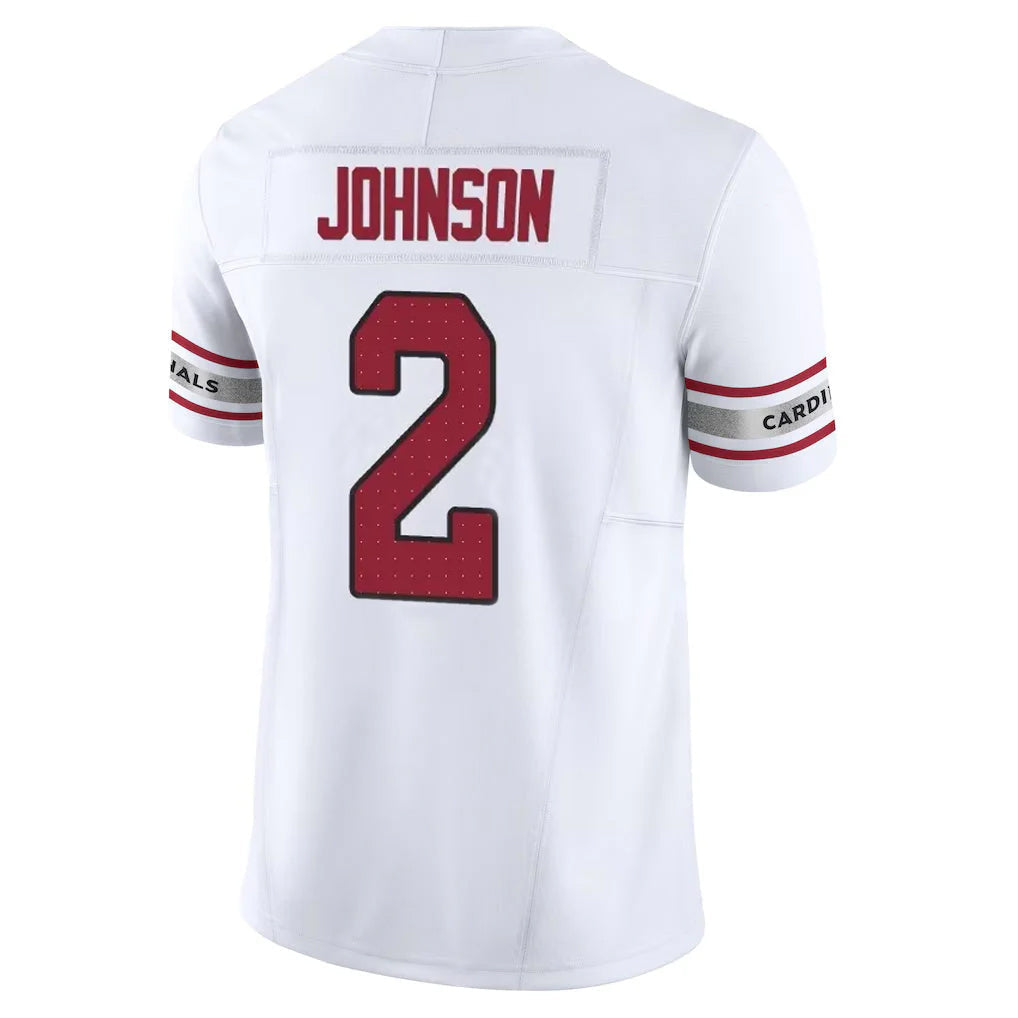 Pouc A.Cardinals #2 Will Johnson Player White Vapor F.U.S.E. Limited Home Game Stitched Jerseys