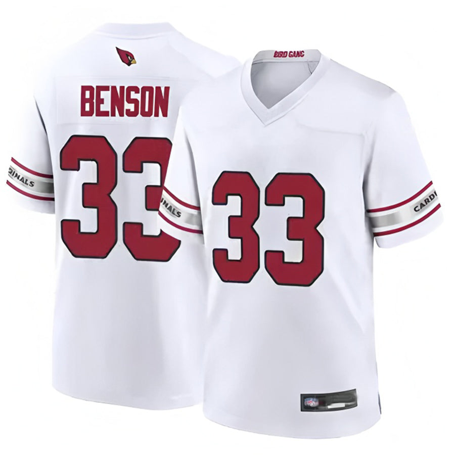 Pouc A.Cardinals #33 Trey Benson Player White Game Home Stitched Jerseys